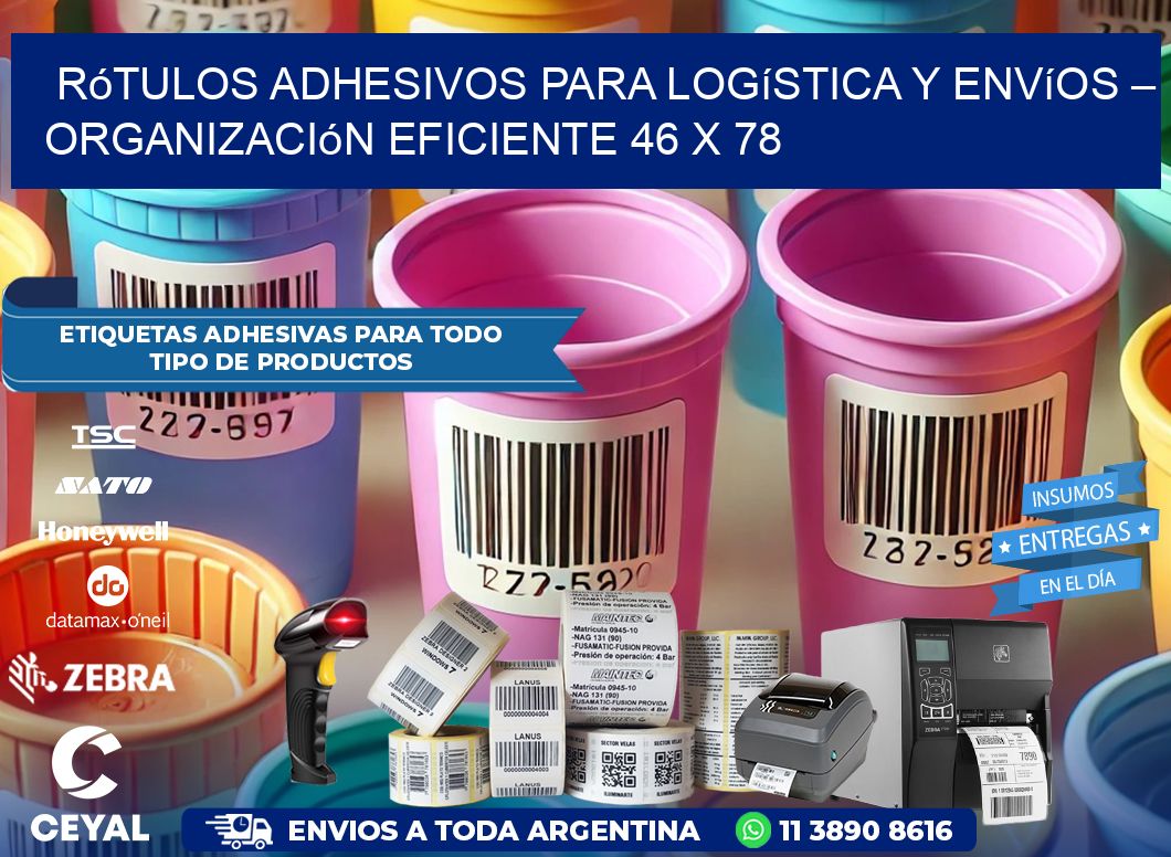 Rótulos Adhesivos para Logística y Envíos – Organización Eficiente 46 x 78