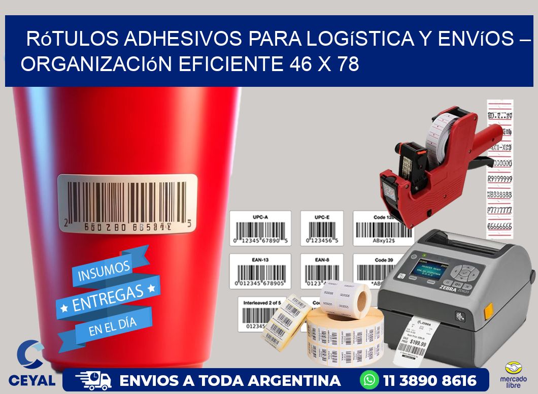 Rótulos Adhesivos para Logística y Envíos – Organización Eficiente 46 x 78
