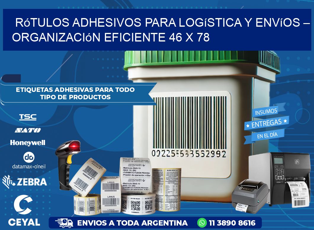 Rótulos Adhesivos para Logística y Envíos – Organización Eficiente 46 x 78