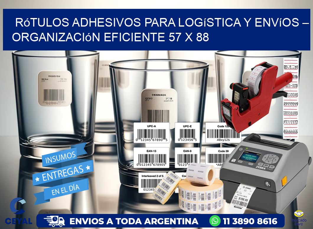 Rótulos Adhesivos para Logística y Envíos – Organización Eficiente 57 x 88