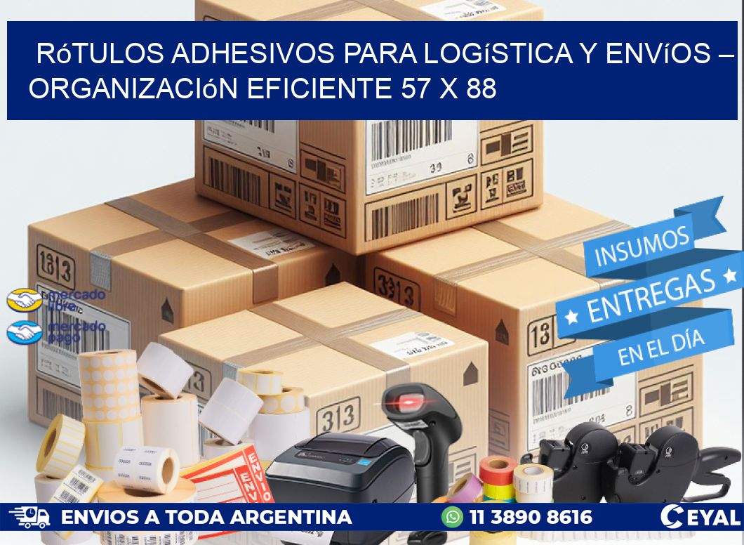 Rótulos Adhesivos para Logística y Envíos – Organización Eficiente 57 x 88