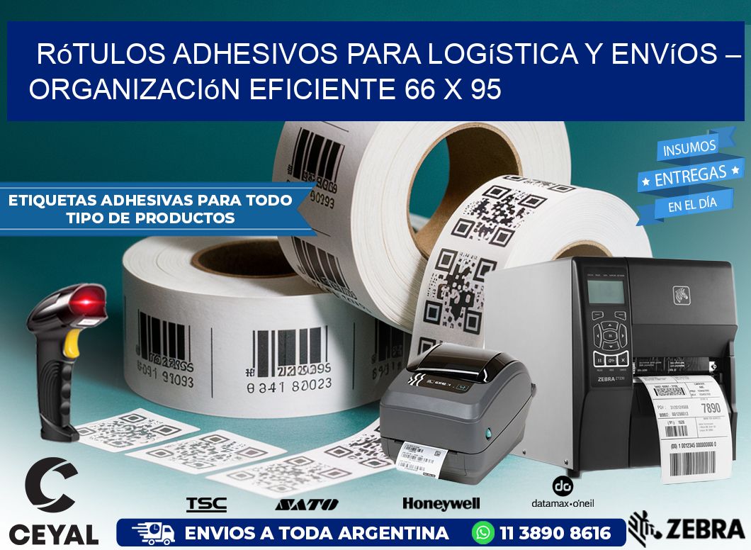 Rótulos Adhesivos para Logística y Envíos – Organización Eficiente 66 x 95