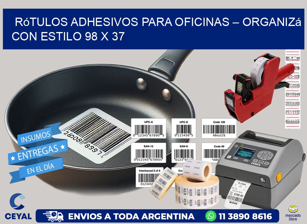 Rótulos Adhesivos para Oficinas – Organizá con Estilo 98 x 37