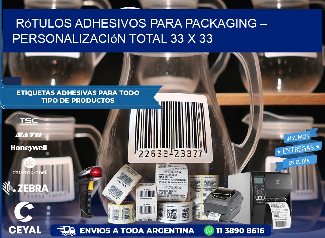 Rótulos Adhesivos para Packaging – Personalización Total 33 x 33