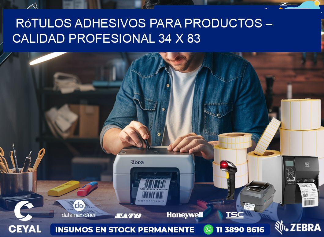 Rótulos Adhesivos para Productos – Calidad Profesional 34 x 83