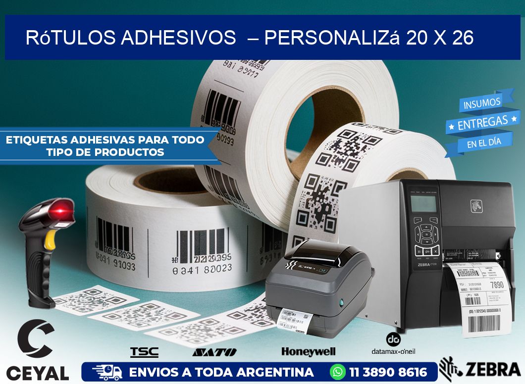 Rótulos Adhesivos – Personalizá 20 x 26