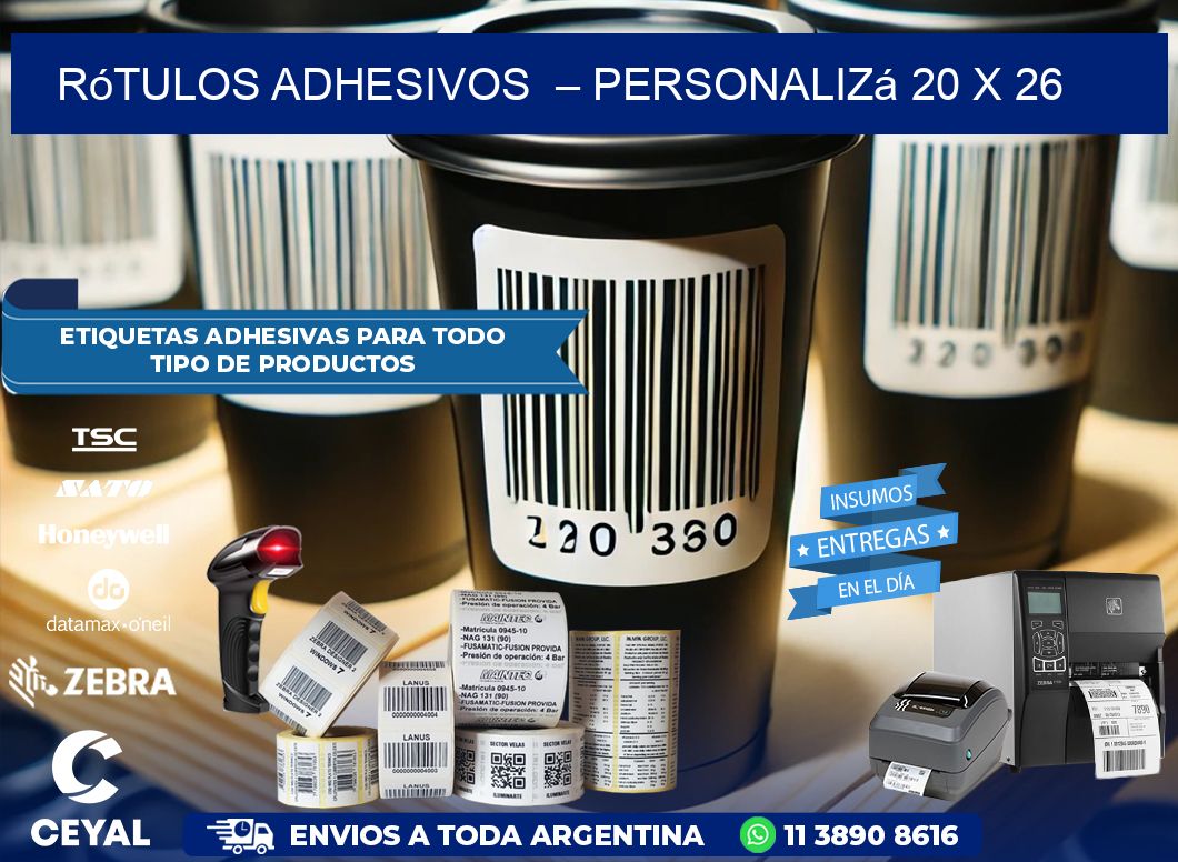 Rótulos Adhesivos – Personalizá 20 x 26