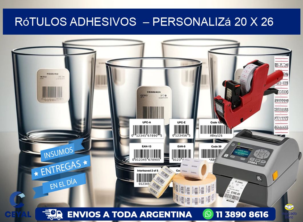 Rótulos Adhesivos – Personalizá 20 x 26