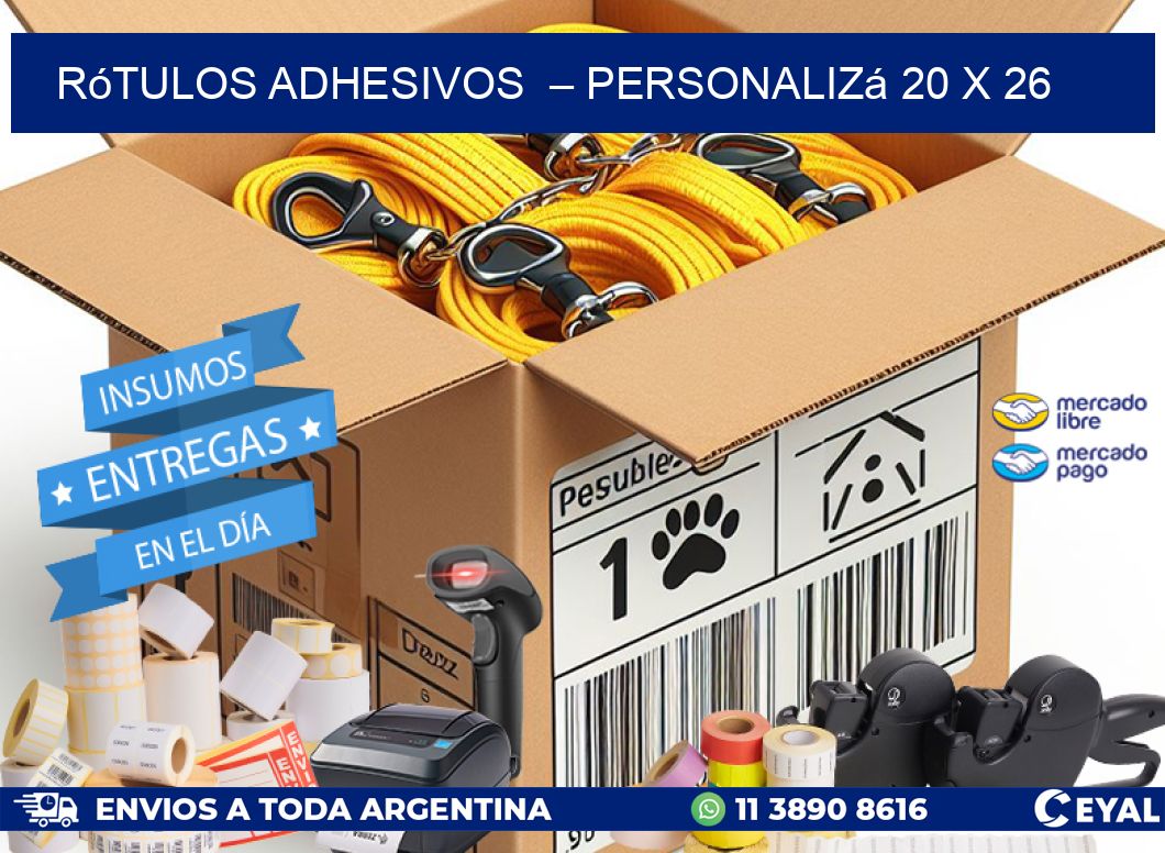 Rótulos Adhesivos – Personalizá 20 x 26