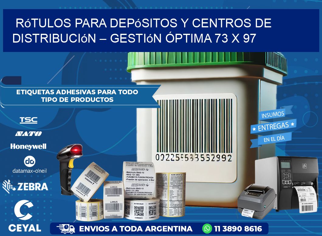 Rótulos para Depósitos y Centros de Distribución – Gestión Óptima 73 x 97
