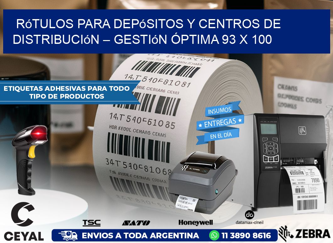Rótulos para Depósitos y Centros de Distribución – Gestión Óptima 93 x 100
