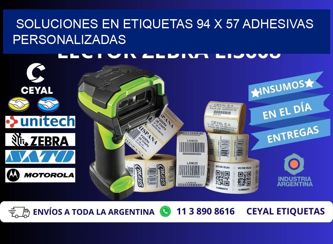 Soluciones en Etiquetas 94 x 57 Adhesivas Personalizadas