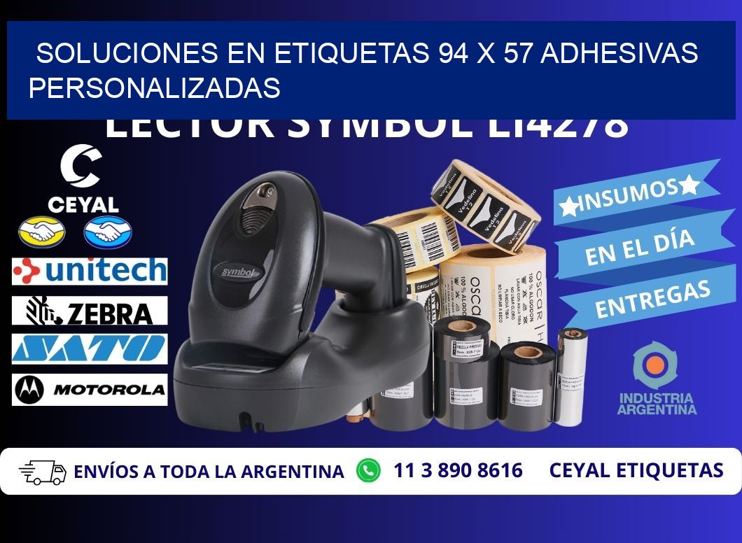 Soluciones en Etiquetas 94 x 57 Adhesivas Personalizadas