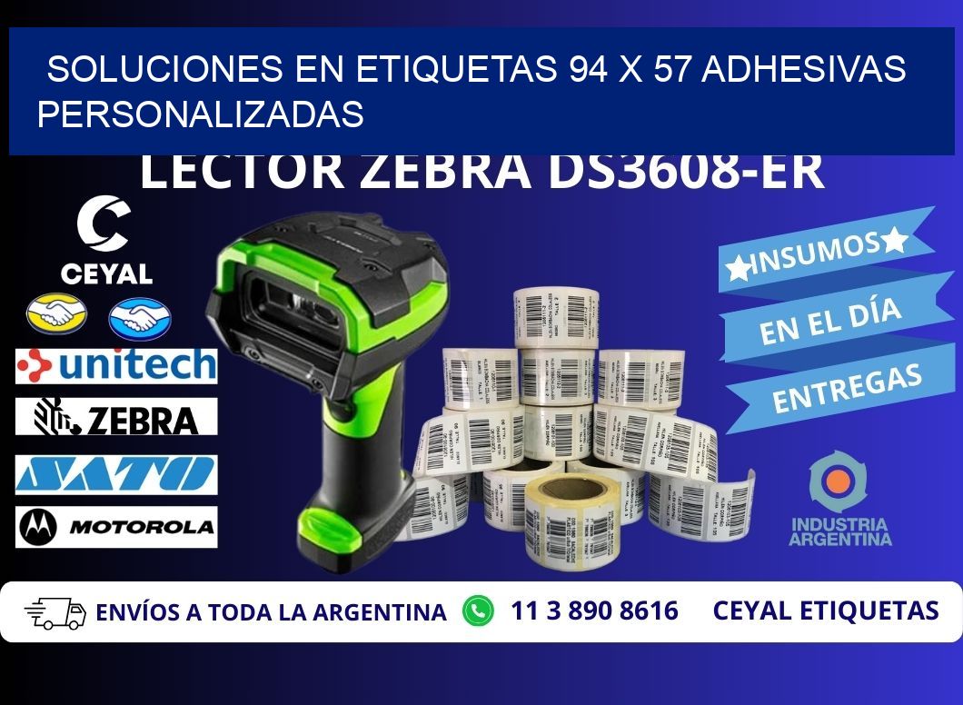 Soluciones en Etiquetas 94 x 57 Adhesivas Personalizadas