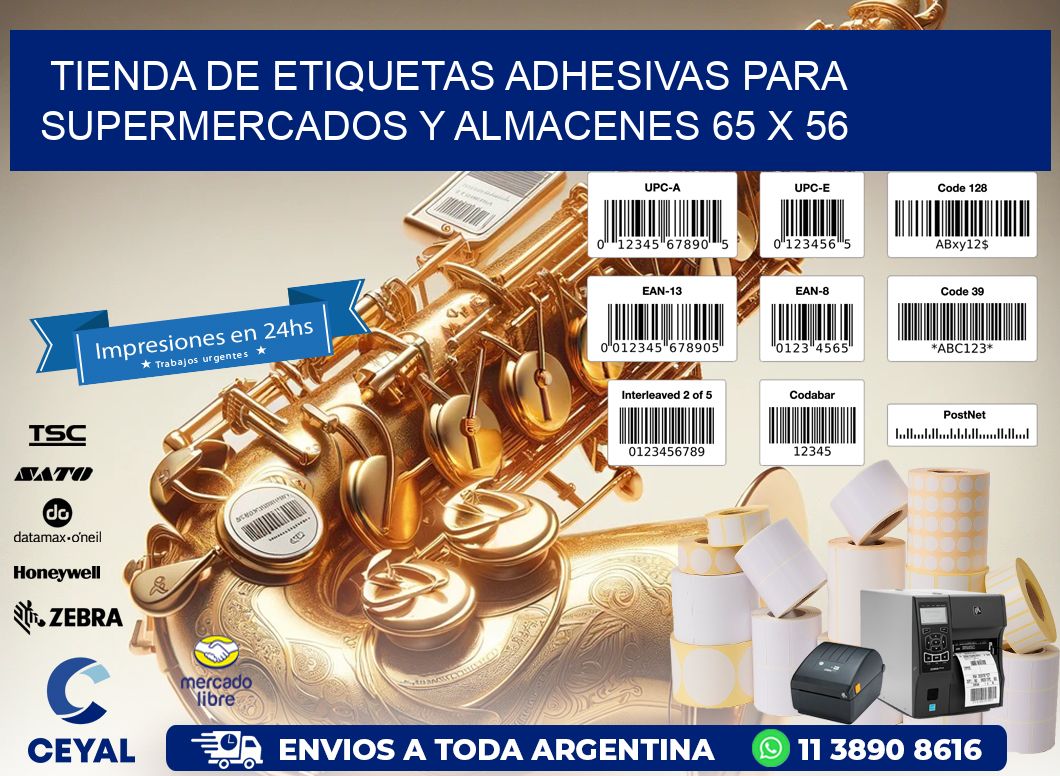 Tienda de Etiquetas Adhesivas para Supermercados y Almacenes 65 x 56