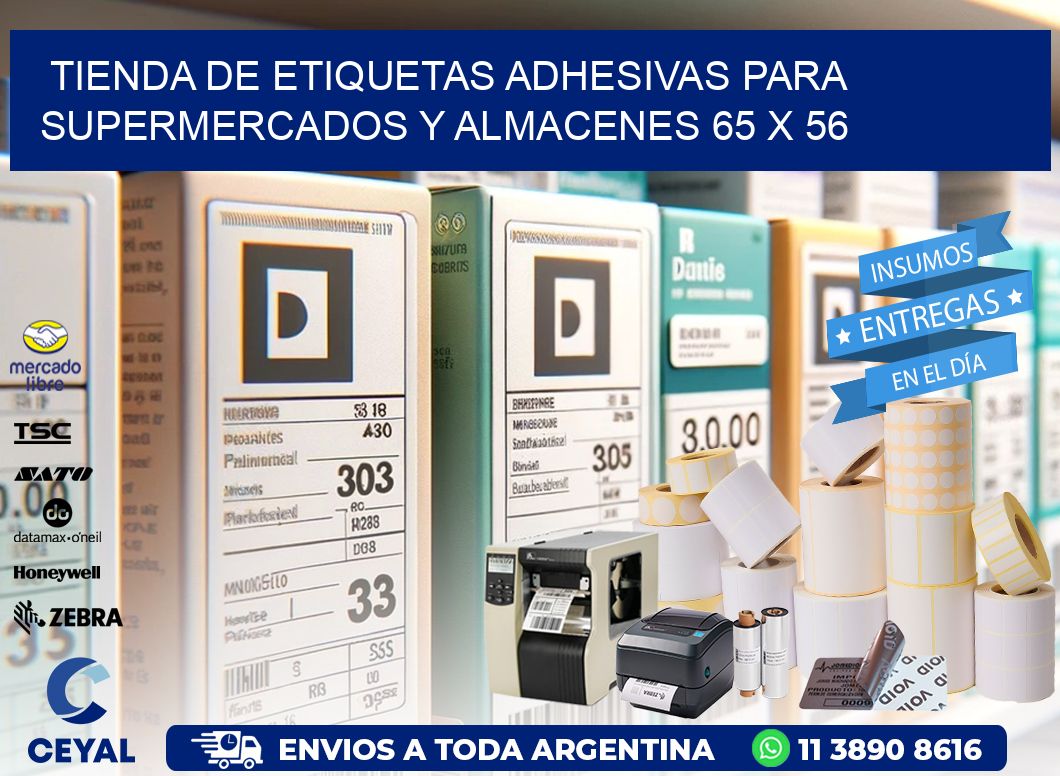 Tienda de Etiquetas Adhesivas para Supermercados y Almacenes 65 x 56