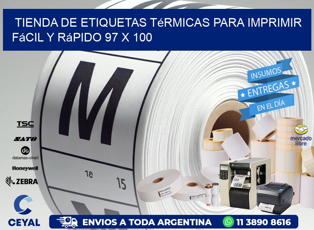 Tienda de Etiquetas Térmicas para Imprimir Fácil y Rápido 97 x 100