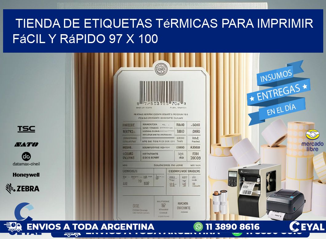 Tienda de Etiquetas Térmicas para Imprimir Fácil y Rápido 97 x 100