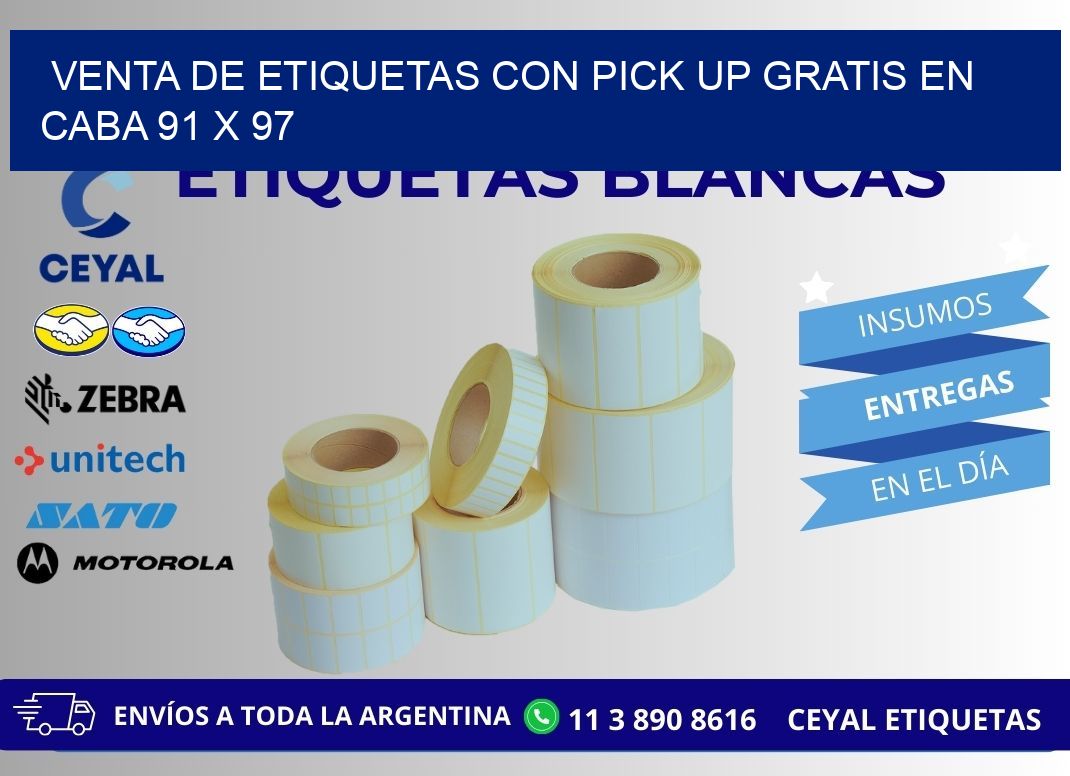 VENTA DE ETIQUETAS CON PICK UP GRATIS EN CABA 91 x 97