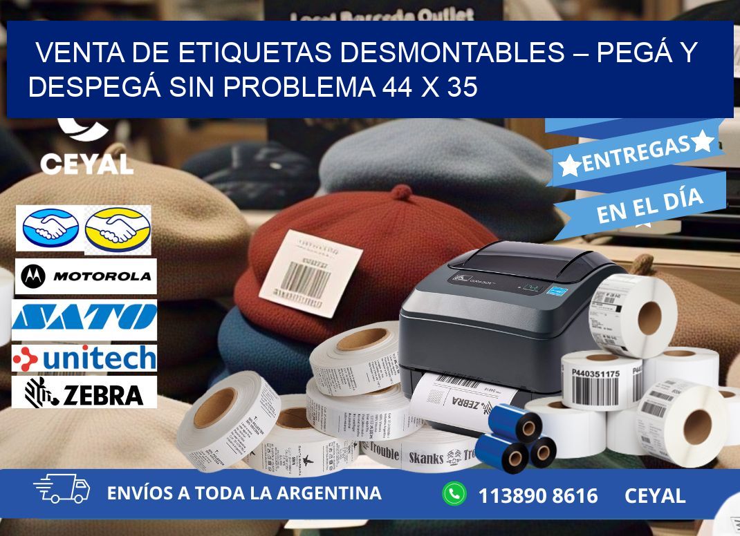 VENTA DE ETIQUETAS DESMONTABLES – PEGÁ Y DESPEGÁ SIN PROBLEMA 44 x 35