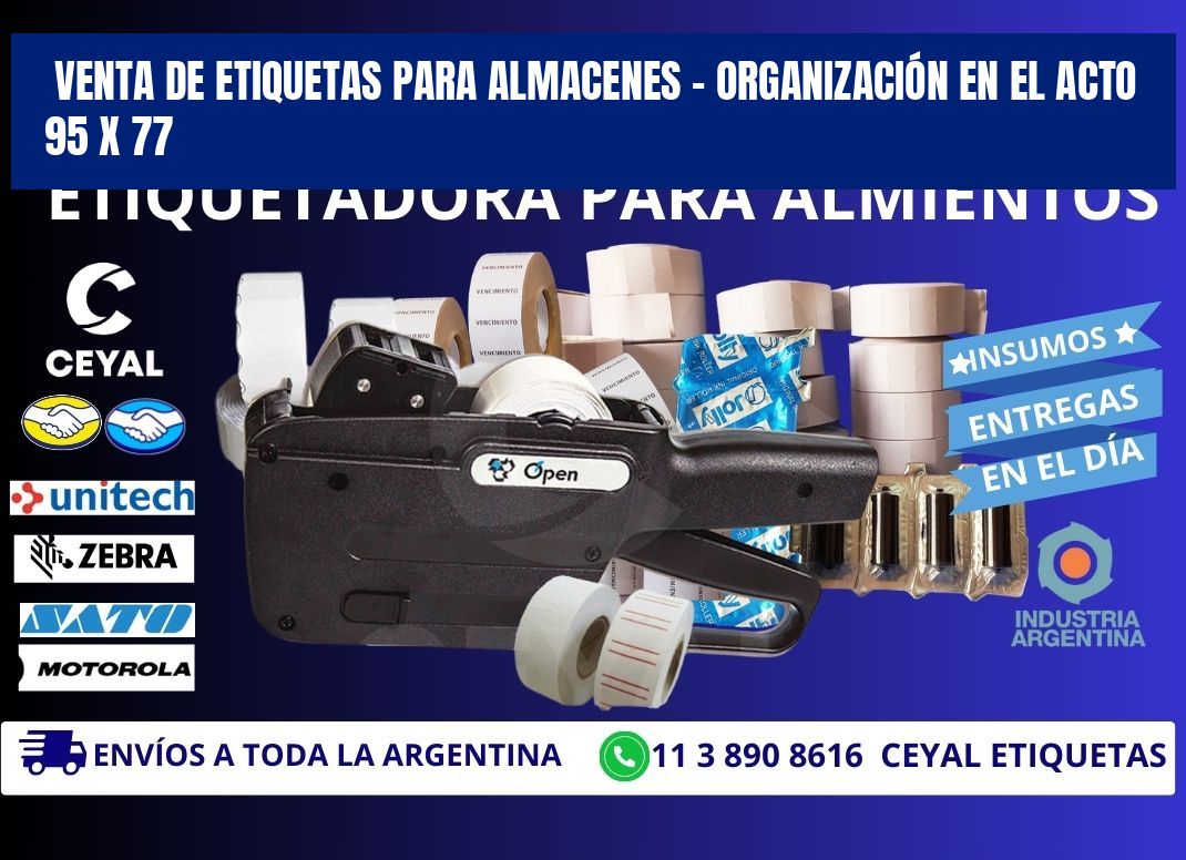 VENTA DE ETIQUETAS PARA ALMACENES – ORGANIZACIÓN EN EL ACTO 95 x 77