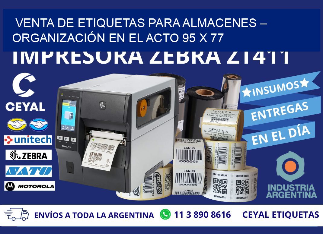 VENTA DE ETIQUETAS PARA ALMACENES – ORGANIZACIÓN EN EL ACTO 95 x 77