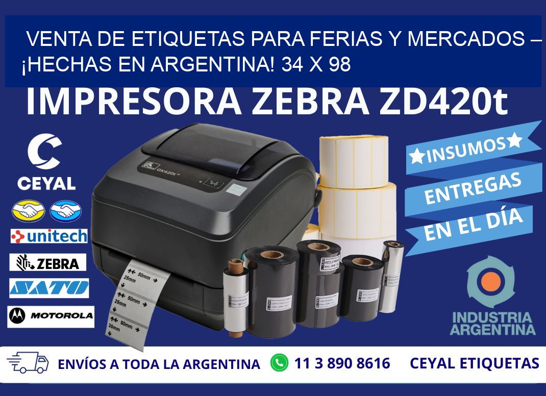VENTA DE ETIQUETAS PARA FERIAS Y MERCADOS – ¡HECHAS EN ARGENTINA! 34 x 98