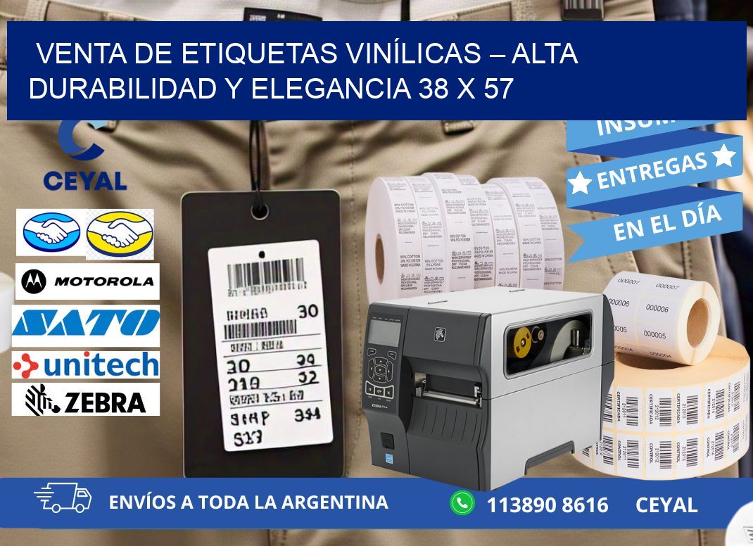 VENTA DE ETIQUETAS VINÍLICAS – ALTA DURABILIDAD Y ELEGANCIA 38 x 57