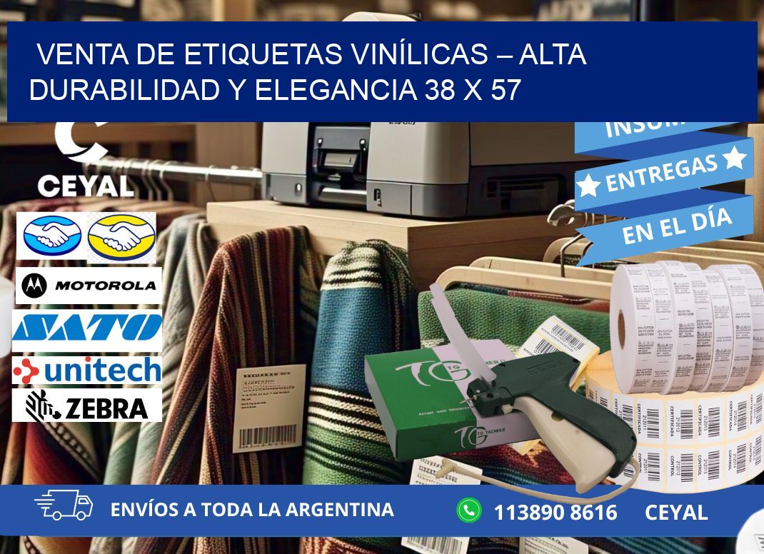 VENTA DE ETIQUETAS VINÍLICAS – ALTA DURABILIDAD Y ELEGANCIA 38 x 57