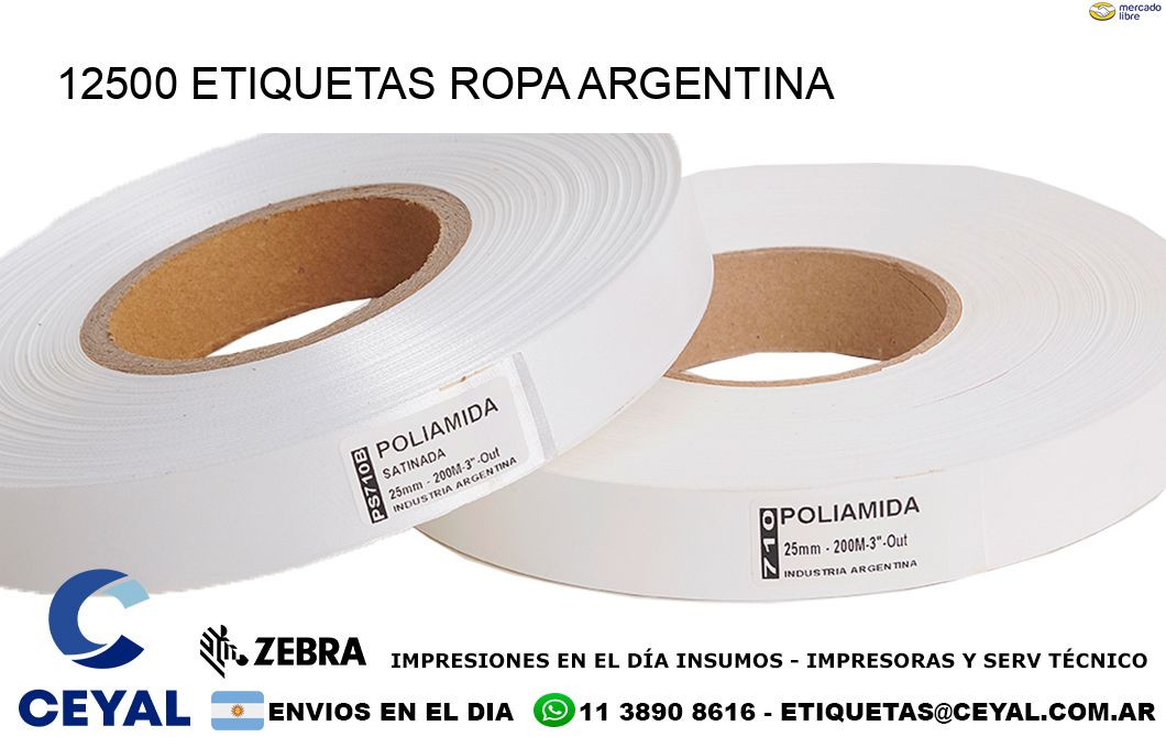 12500 ETIQUETAS ROPA ARGENTINA