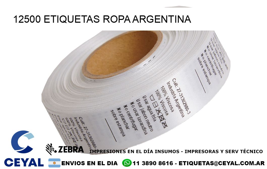 12500 ETIQUETAS ROPA ARGENTINA