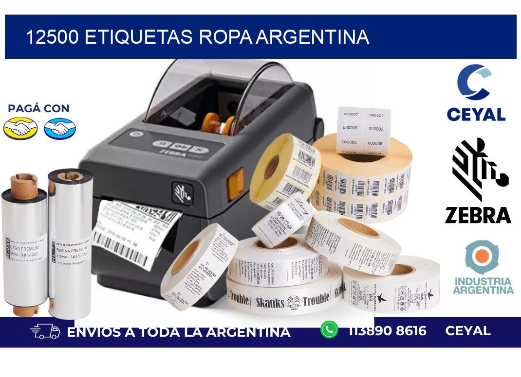 12500 ETIQUETAS ROPA ARGENTINA
