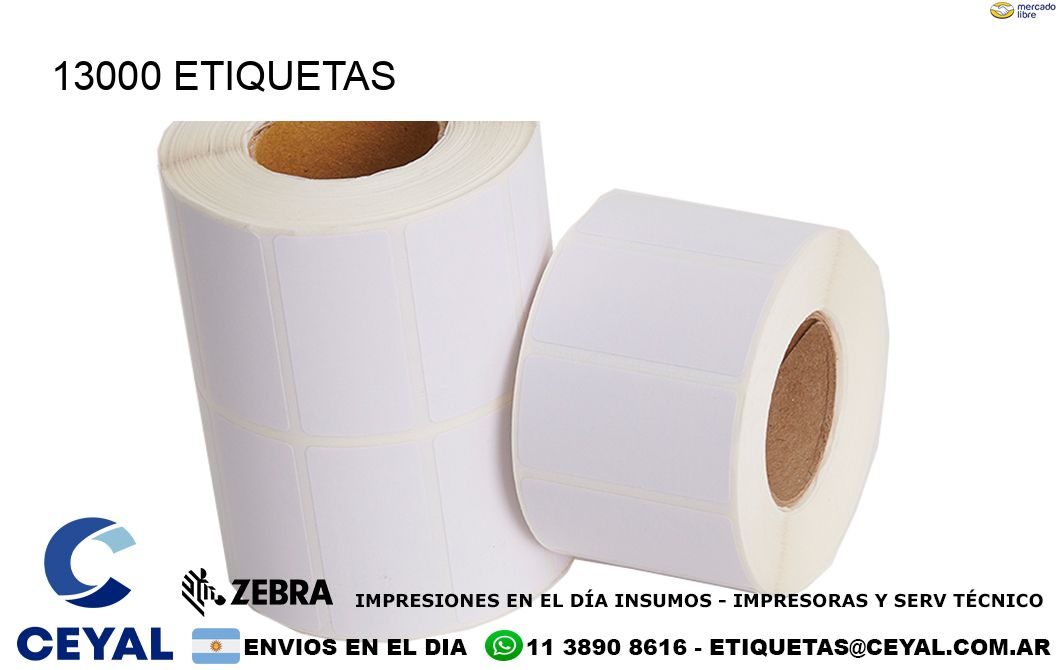 13000 ETIQUETAS