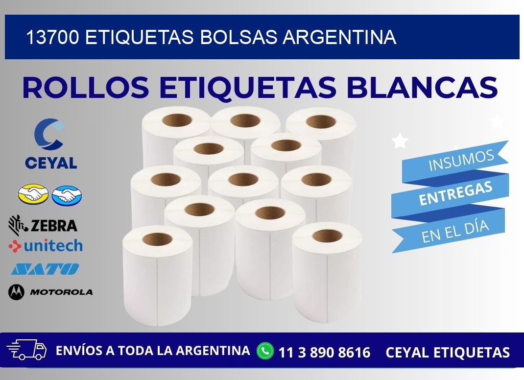 13700 ETIQUETAS BOLSAS ARGENTINA