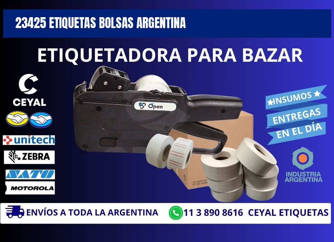23425 ETIQUETAS BOLSAS ARGENTINA