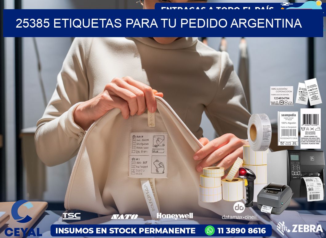 25385 ETIQUETAS PARA TU PEDIDO ARGENTINA