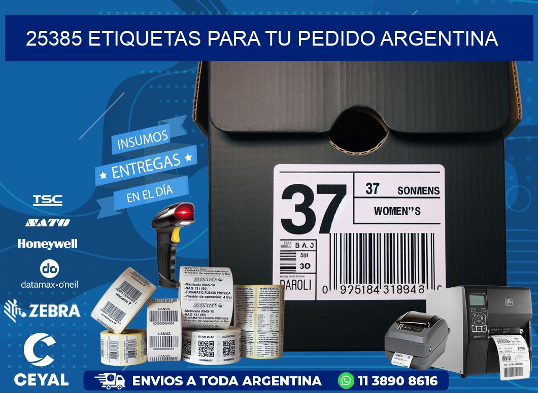 25385 ETIQUETAS PARA TU PEDIDO ARGENTINA