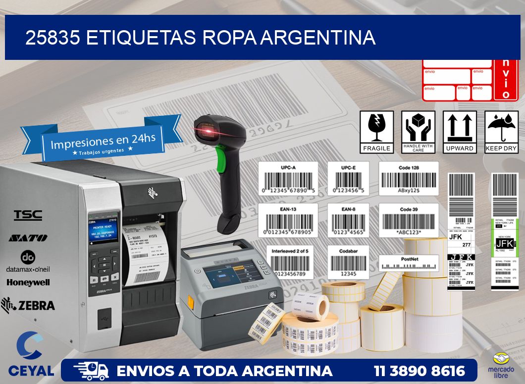 25835 ETIQUETAS ROPA ARGENTINA