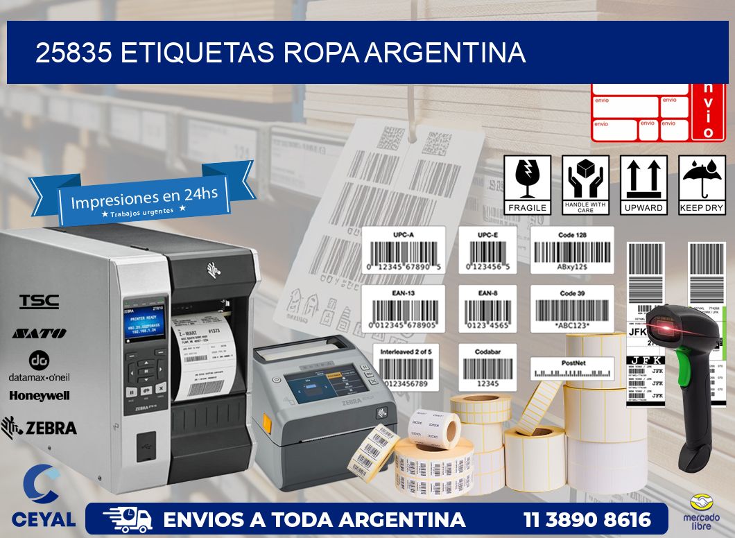 25835 ETIQUETAS ROPA ARGENTINA