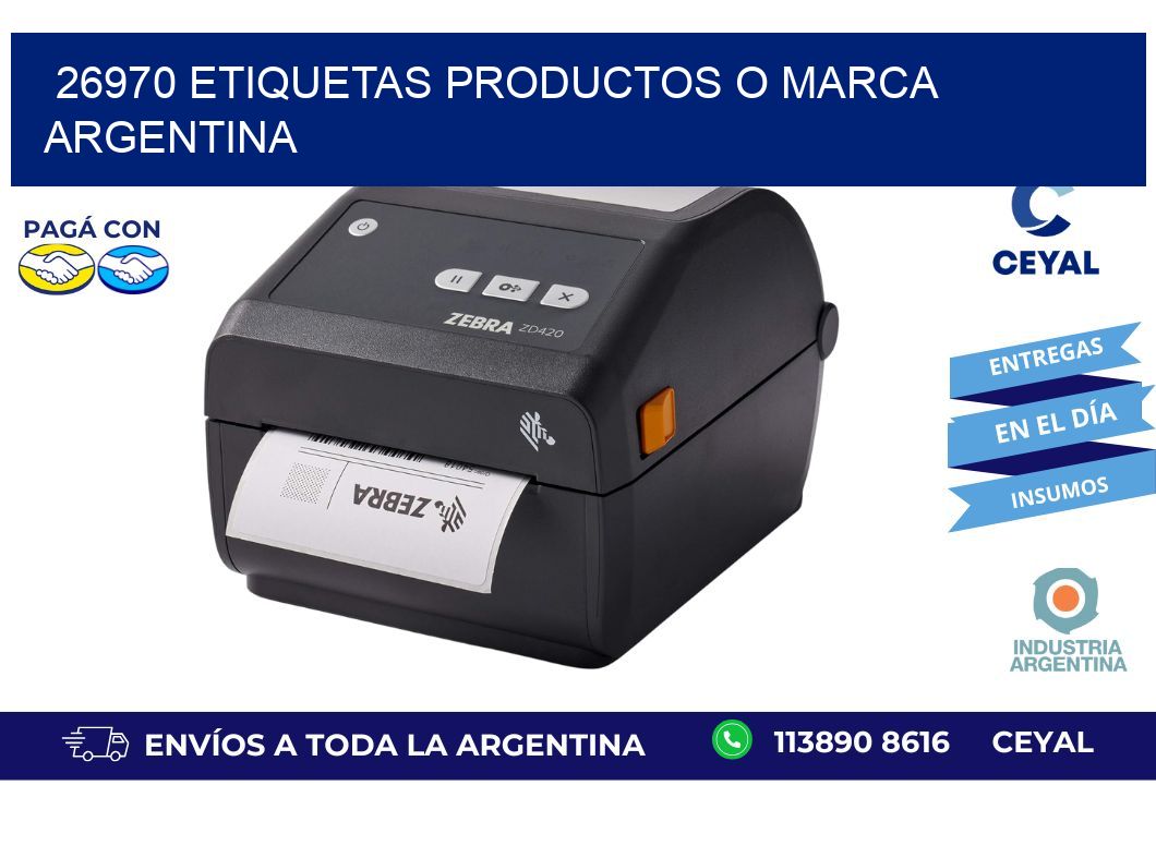 26970 ETIQUETAS PRODUCTOS O MARCA ARGENTINA