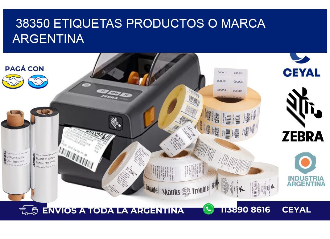 38350 ETIQUETAS PRODUCTOS O MARCA ARGENTINA