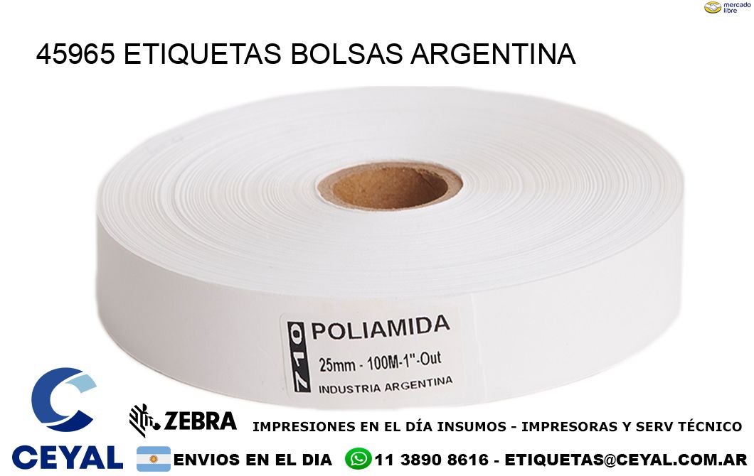 45965 ETIQUETAS BOLSAS ARGENTINA