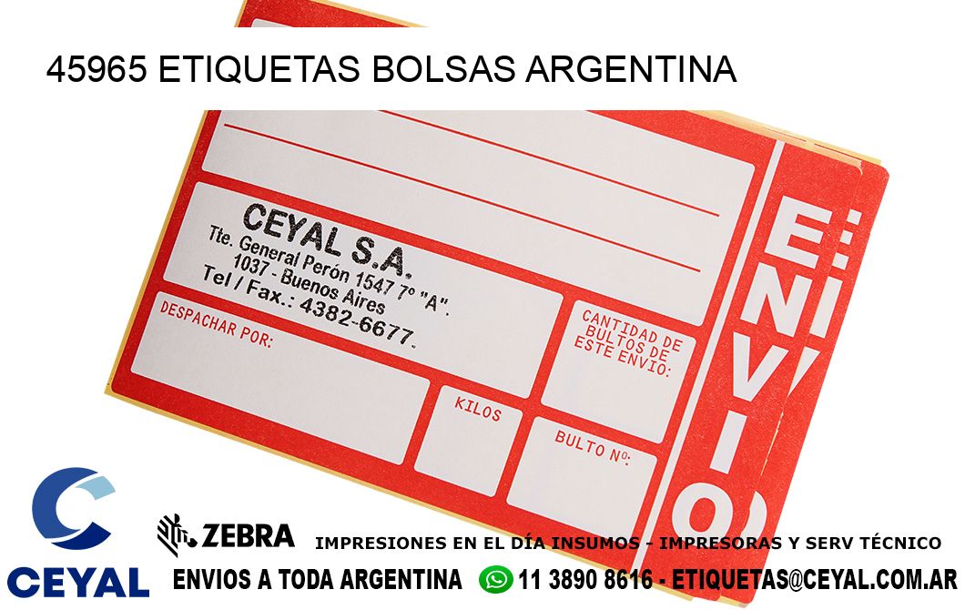 45965 ETIQUETAS BOLSAS ARGENTINA