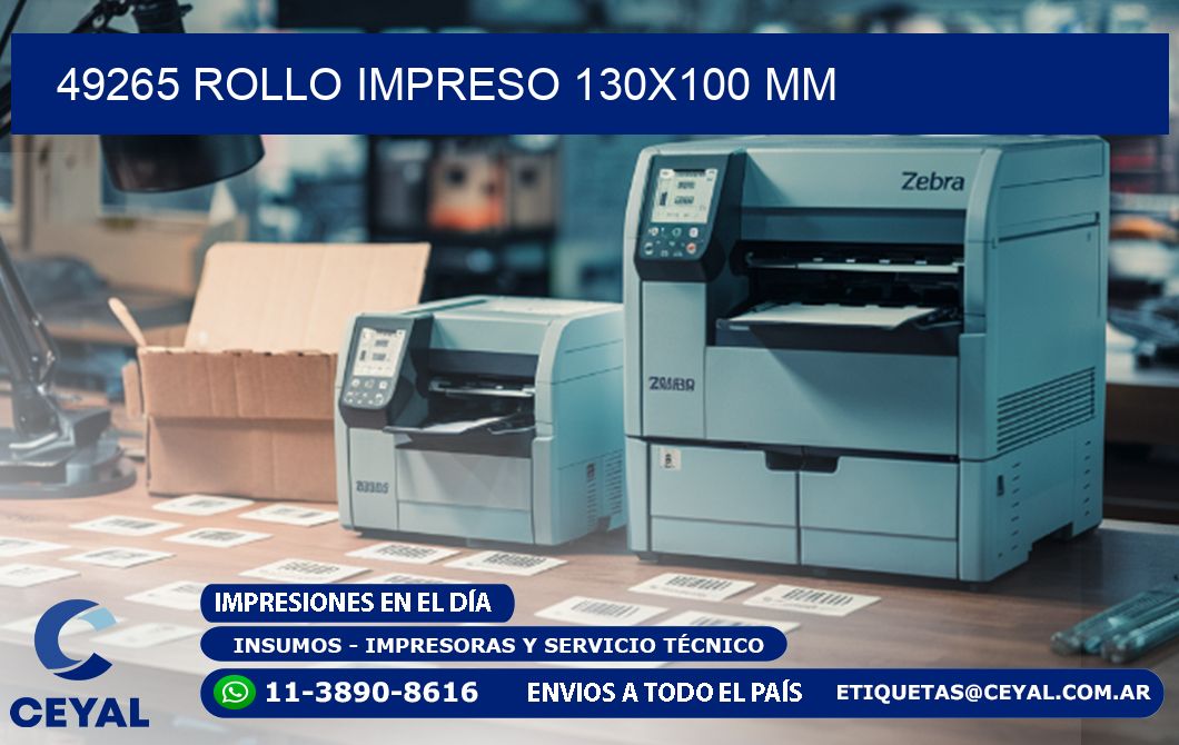 49265 ROLLO IMPRESO 130x100 mm
