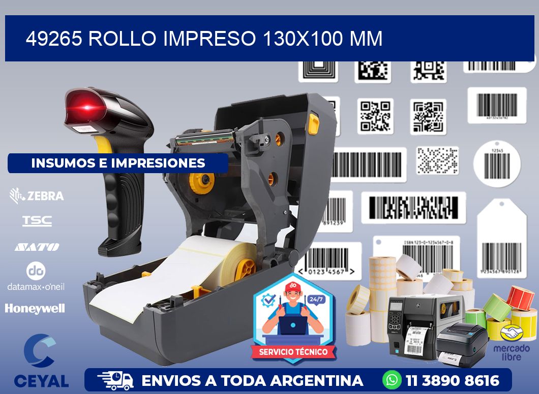49265 ROLLO IMPRESO 130x100 mm