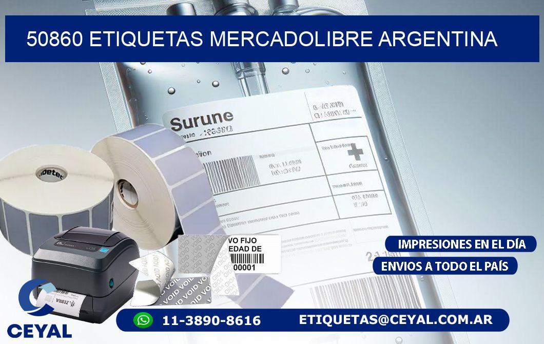 50860 ETIQUETAS MERCADOLIBRE ARGENTINA
