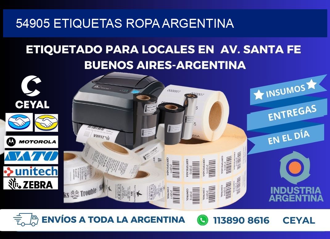 54905 ETIQUETAS ROPA ARGENTINA