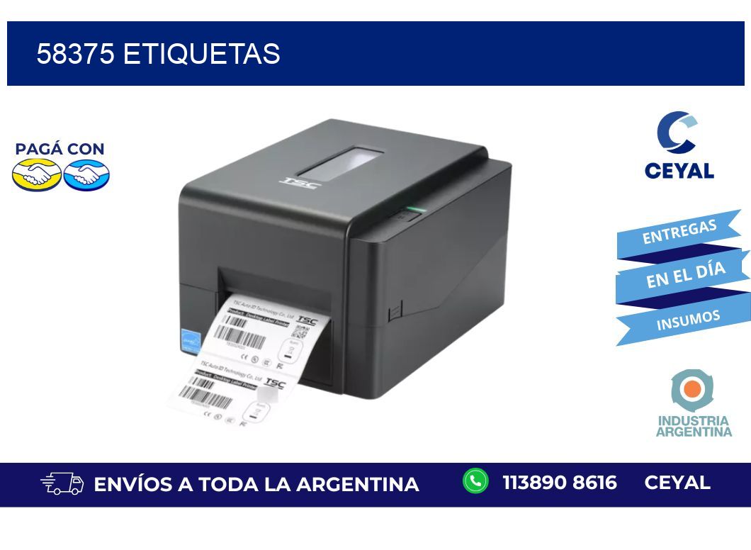 58375 ETIQUETAS