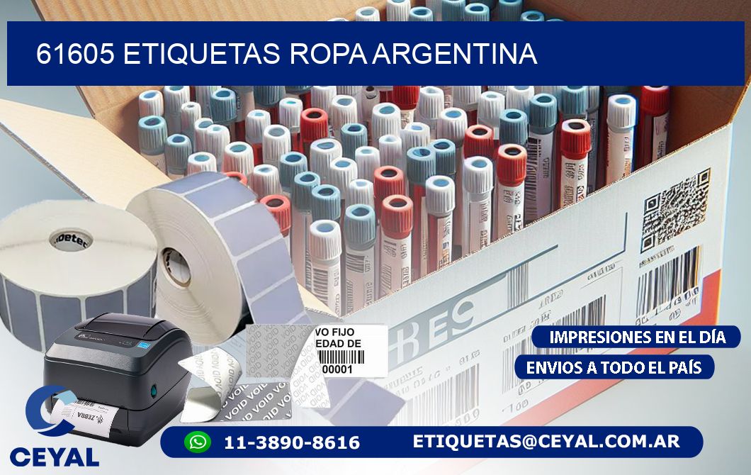 61605 ETIQUETAS ROPA ARGENTINA