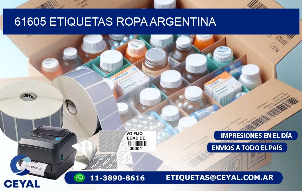 61605 ETIQUETAS ROPA ARGENTINA
